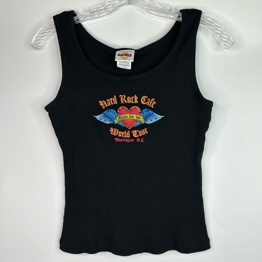 Vintage Hard Rock Cafe World Tour Washington D.C. Black Tank Top XL